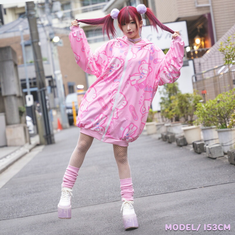 楽天市場】パステルグルーミー ZIP パーカー 長袖 原宿 原宿系 病み