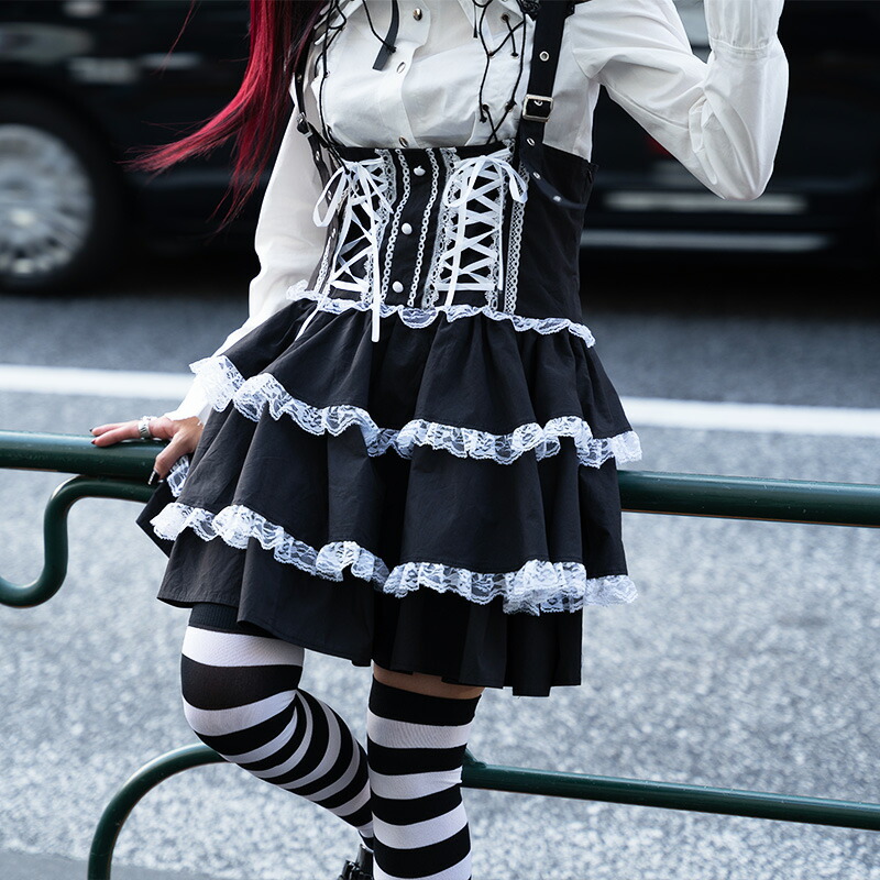 楽天市場】3ジャンパースカート ゴスロリ ワンピース ジャンスカ