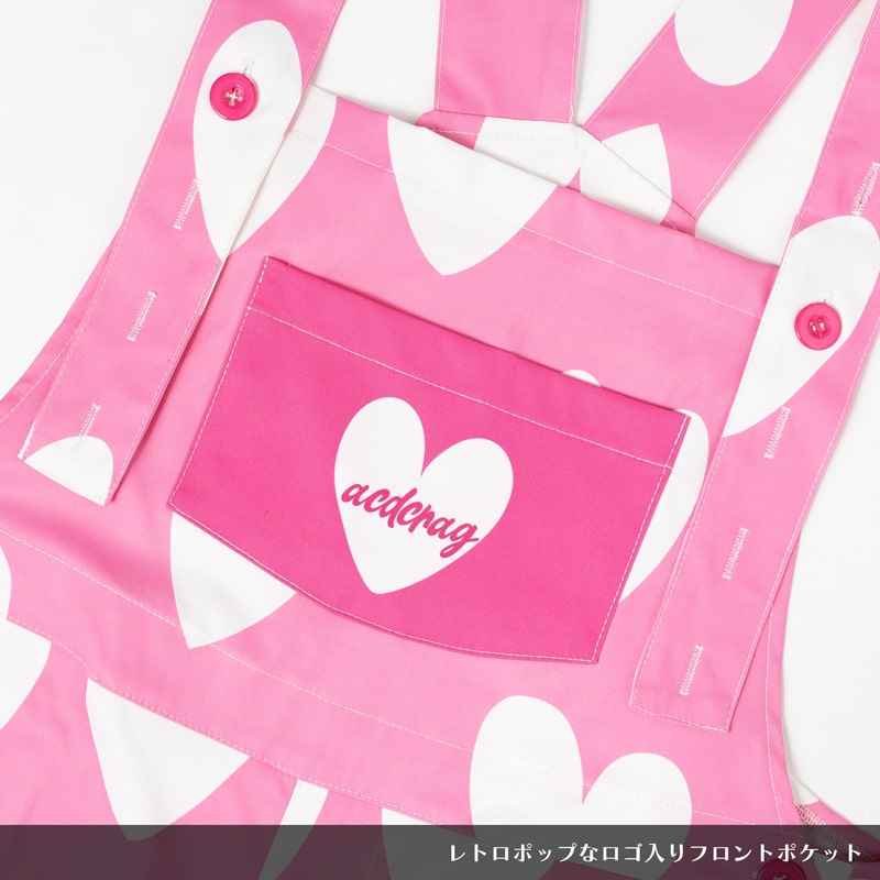 楽天市場】ハート オーバーオール ボトムス ロング丈 y2k 原宿系 原宿