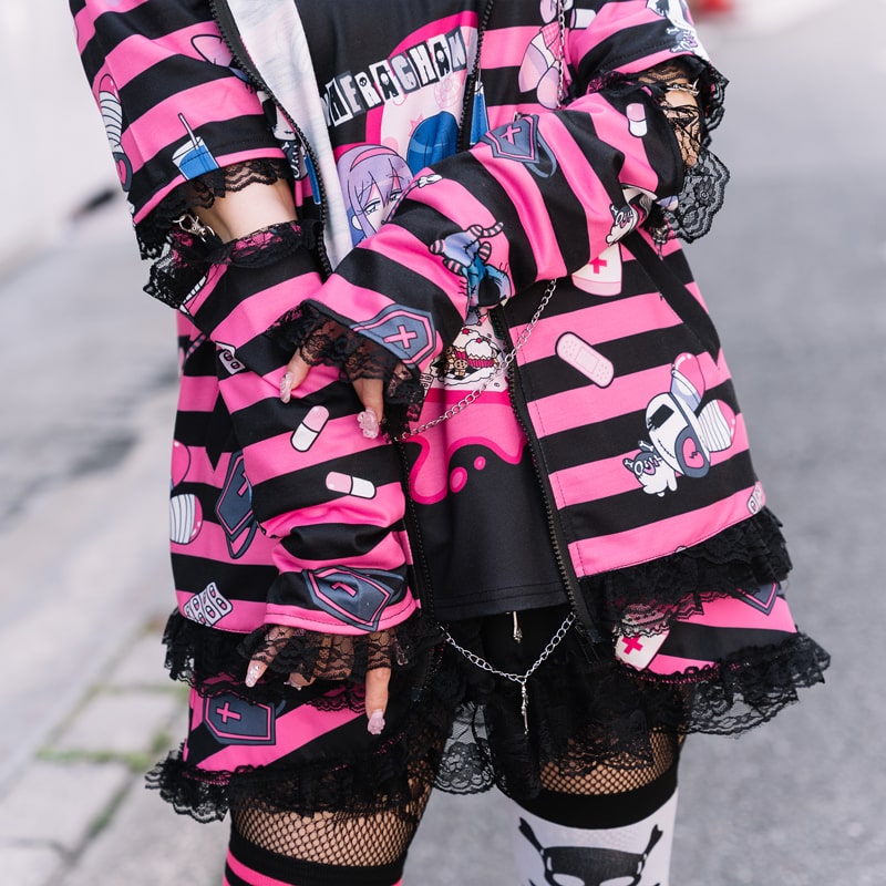 楽天市場】病みかわパンクメンヘラチャン ウサミミパーカー 長袖