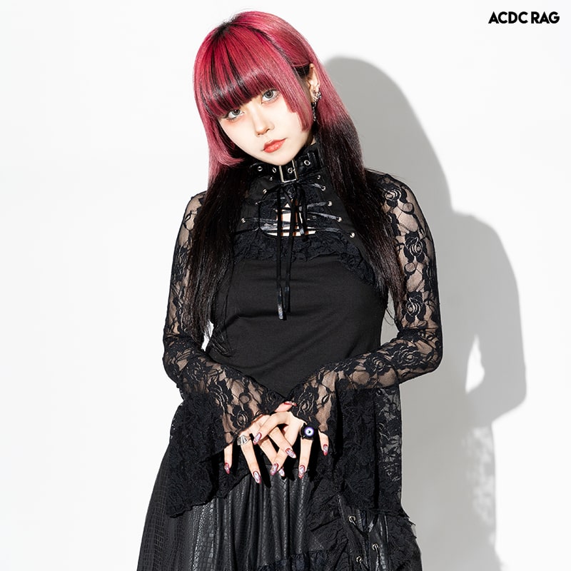 楽天市場】レース ロングTシャツ ゴスロリ ゴシック ロリータ パンク