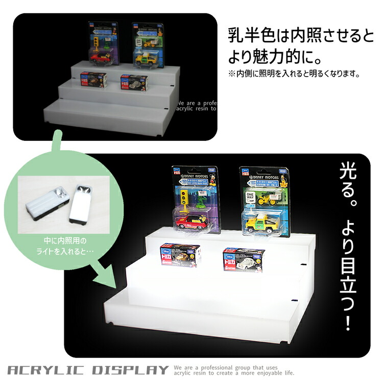 楽天市場】ひな壇型ディスプレイ台 [size:高さ8.3cm×幅35cm×奥行18cm:4