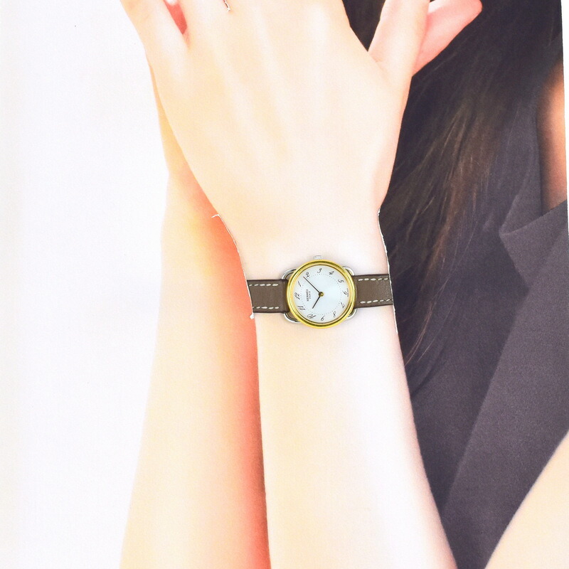 楽天市場】エルメス アルソー レディースウォッチ SS×GP 革ベルト