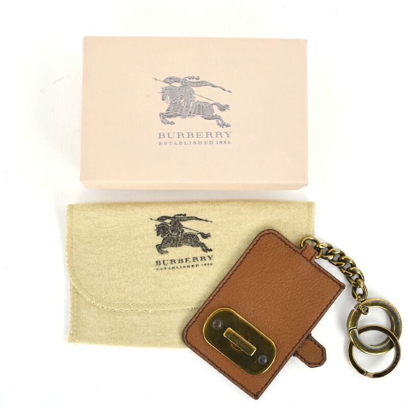 楽天市場】バーバリー キーホルダー レザー バッグチャーム キーリング