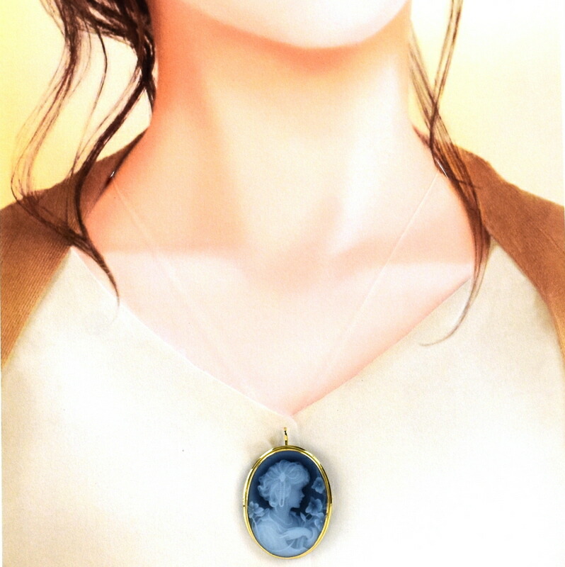 楽天市場】カメオ ブローチ ペンダントトップ 2WAY 18金 18k イエロー