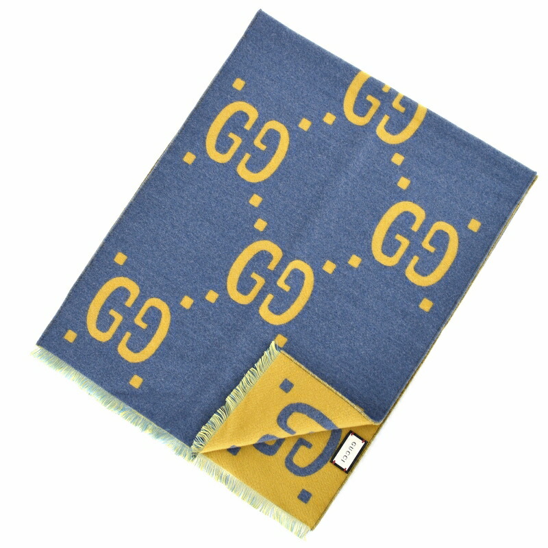 楽天市場】グッチ マフラー レディース GGジャガードウールシルク