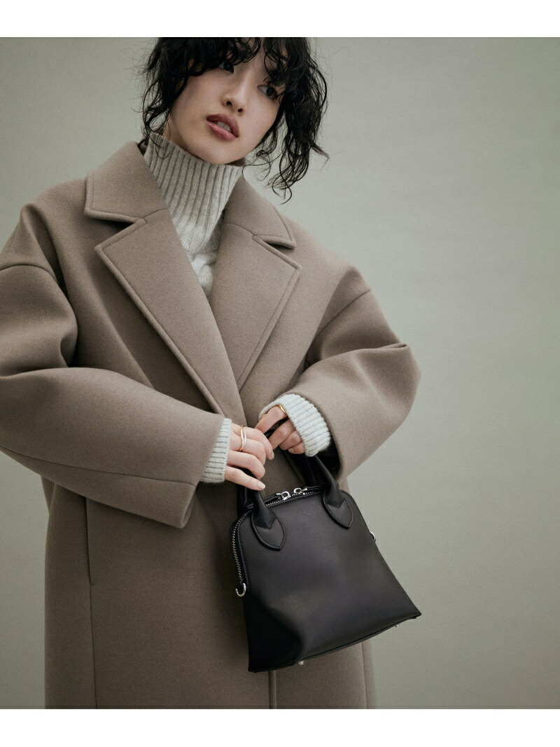 アダムエロペ SALON カーキダブルブレスト チェスターコート