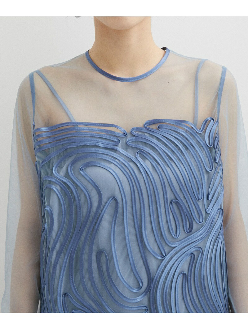 楽天市場】【オケージョン対応】ラインアートシアーワンピース ADAM ET