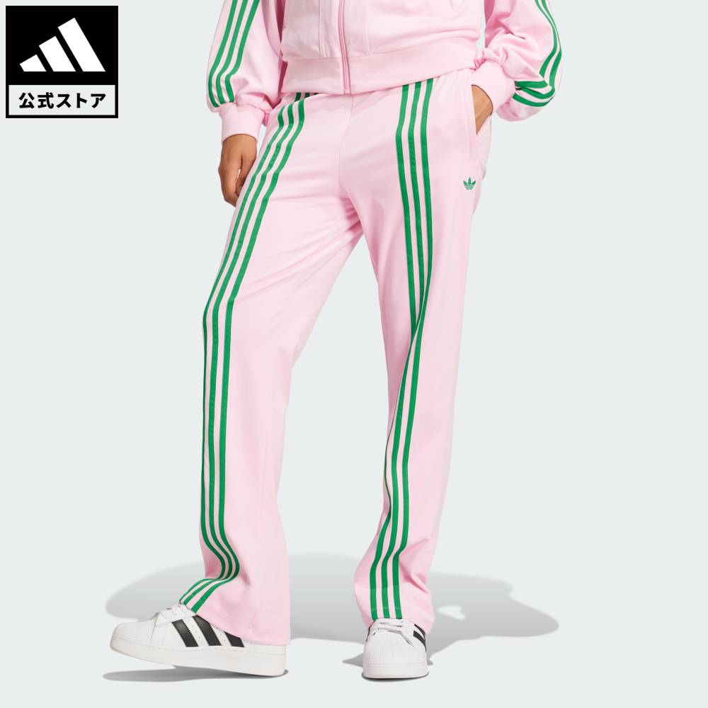adidas オリジナルス ベロア ピンク ストライプ ジャージ パンツS