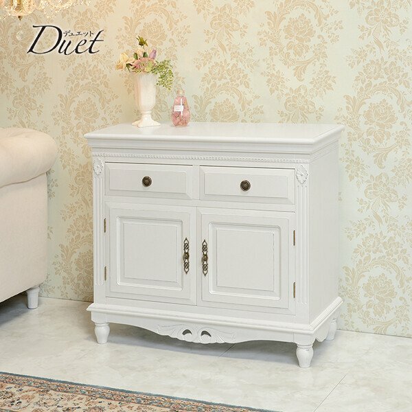 楽天市場】キャビネット 白 収納 棚 コンソール ホワイト チェスト