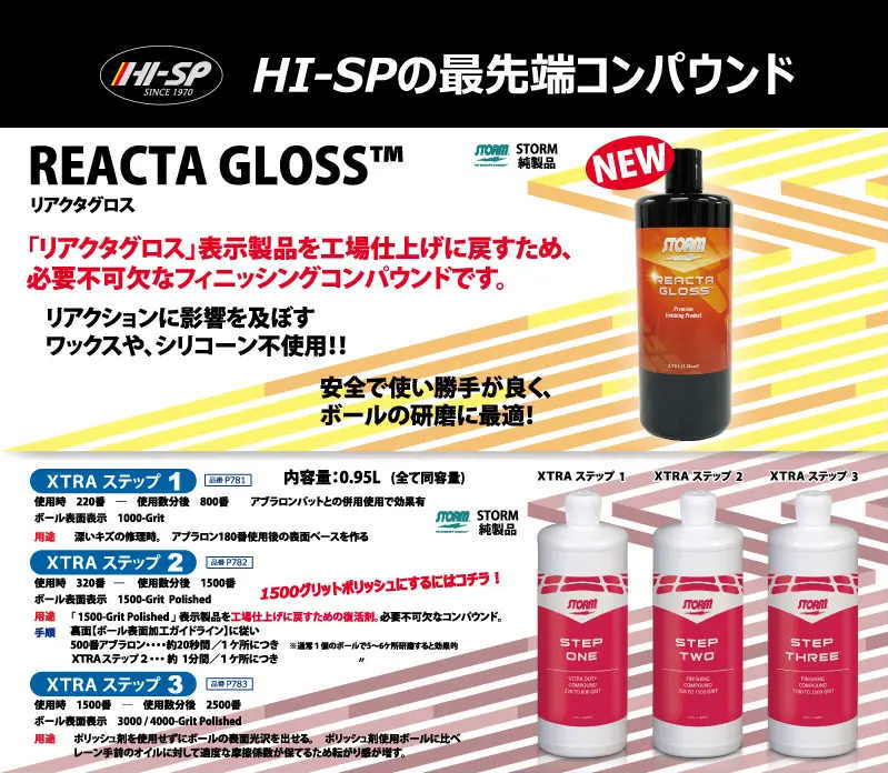 楽天市場】【STORM】 リアクタグロス 【950ml】 : ボウラーズショップ