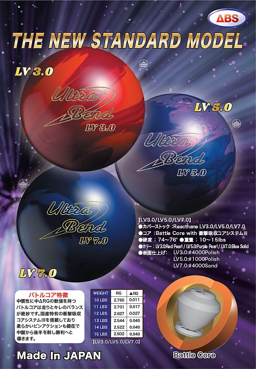楽天市場】【ABS】 ウルトラベンド 【LV 3.0】 : ボウラーズショップ