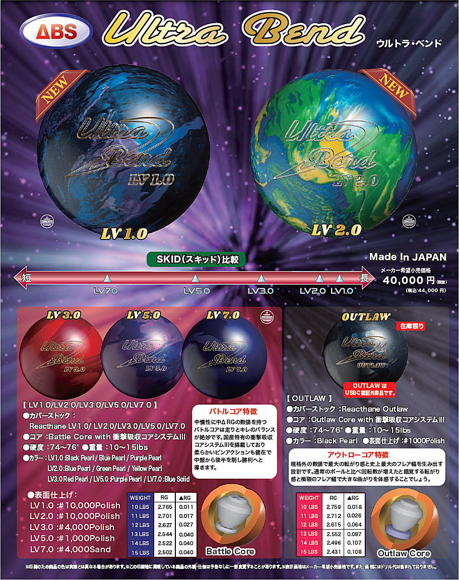 楽天市場】【ABS】 ウルトラベンド 【LV 2.0】 : ボウラーズショップ