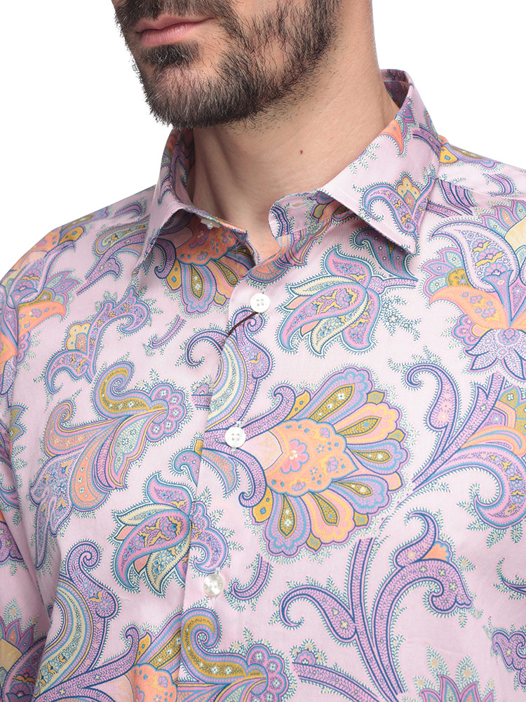 楽天市場】エトロ ETRO 綿100％ ペイズリー柄 長袖 シャツ