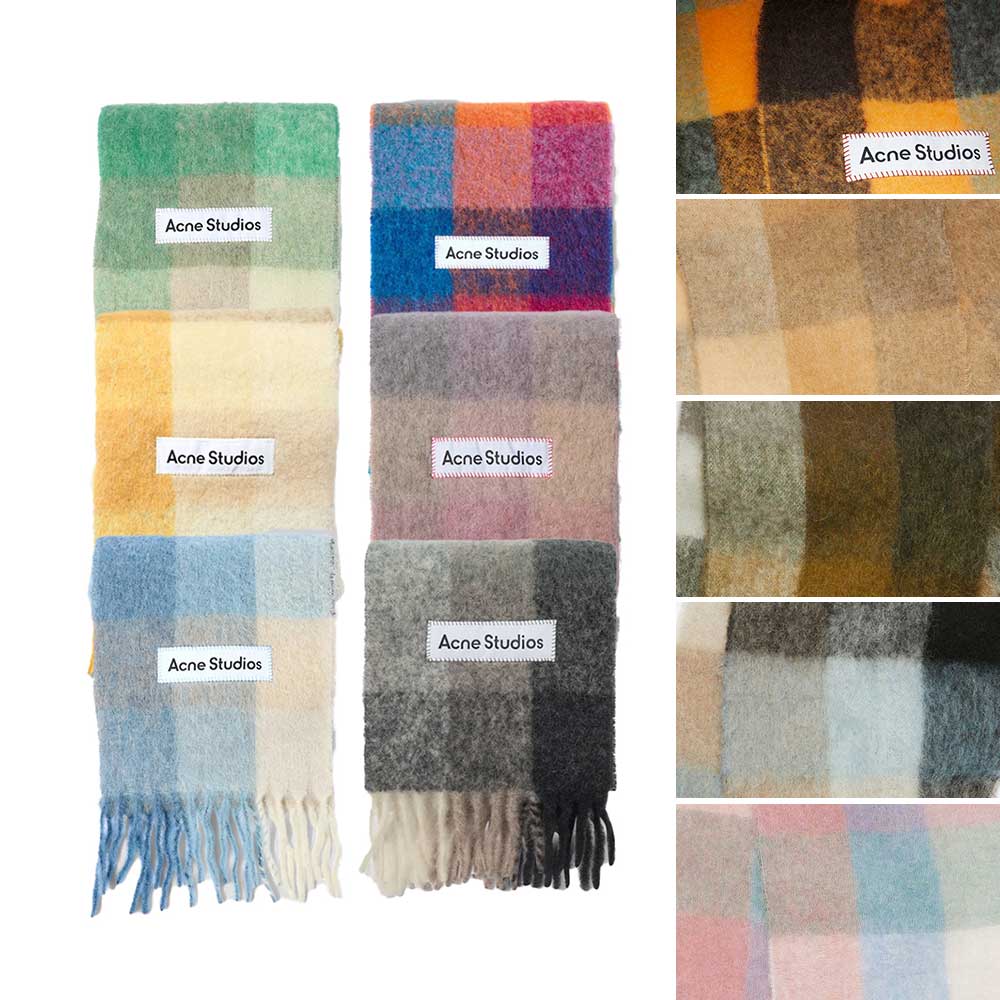 楽天市場】アクネストゥディオズ ACNE STUDIOS モヘアチェックスカーフ