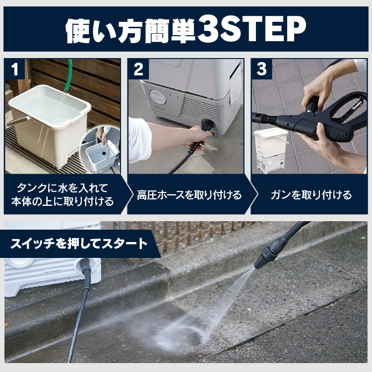 楽天市場】高圧洗浄機 ブラシセット タンク式 アイリスオーヤマ送料
