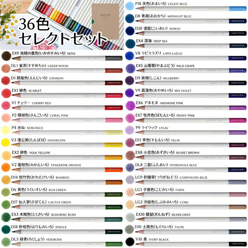 楽天市場】トンボ鉛筆 油彩色鉛筆 色辞典 36色 セレクトセット 河合