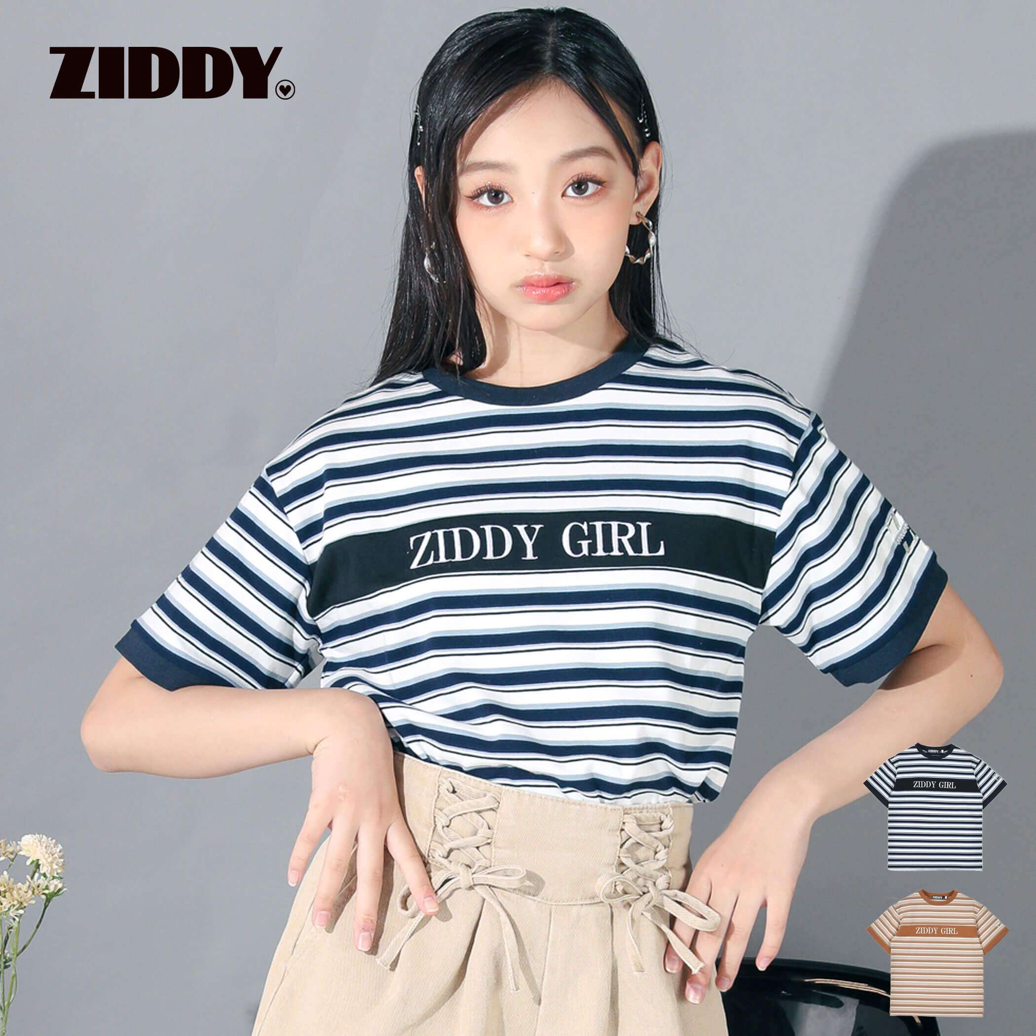 楽天市場】【半額】ZIDDY（ジディー）マルチボーダー Tシャツ (130