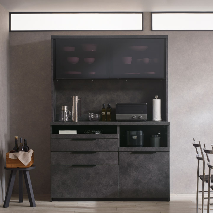 楽天市場】パモウナ 食器棚 幅140cm 奥行50cm 高さ198cm ID 完成品 棚