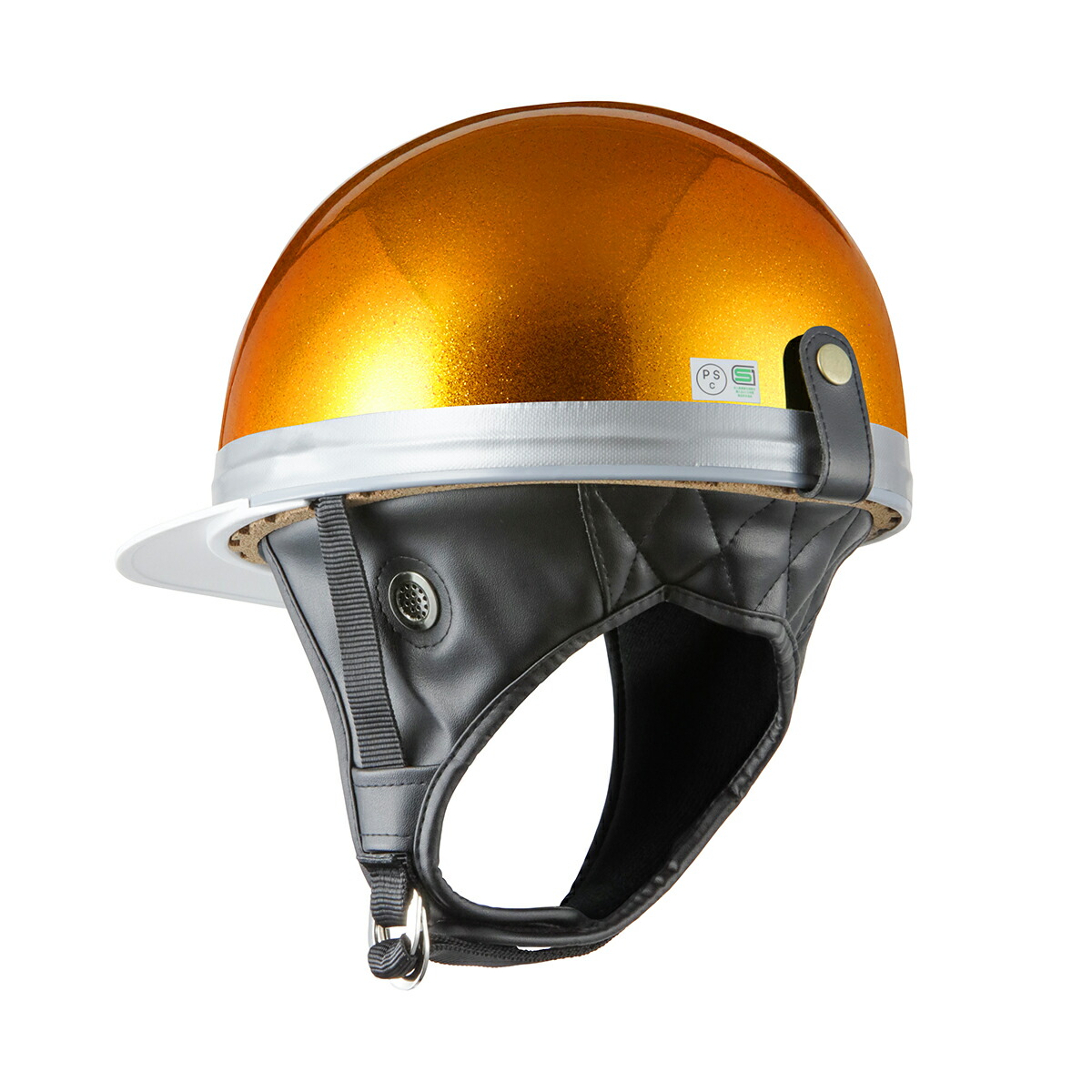 楽天市場】バイクヘルメット コルク半キャップ 金 ゴールドラメ 金ラメ