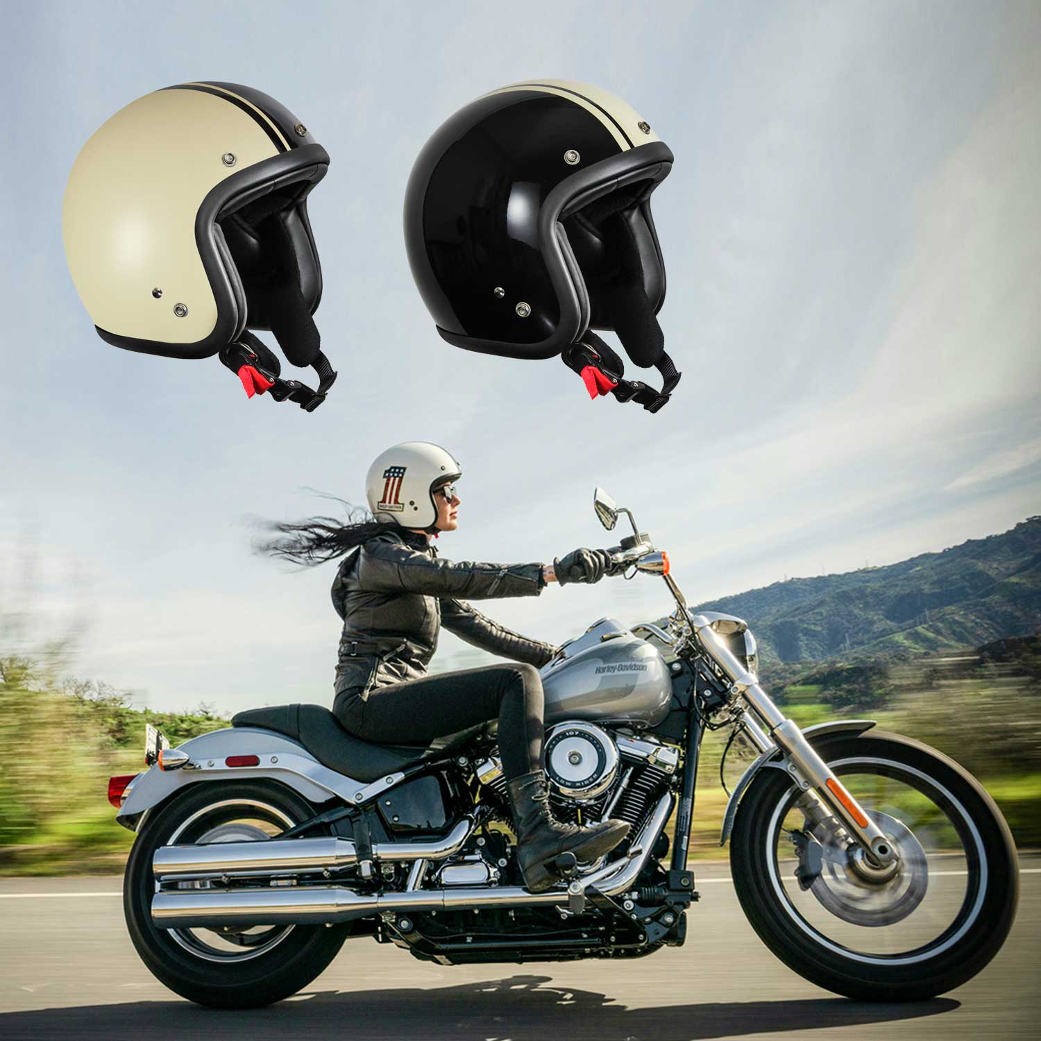 楽天市場】バイクヘルメット スモールジェット タイプC ホワイト