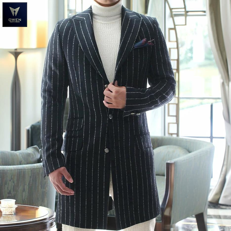 楽天市場】チェスターコート ハーフコート ストライプ 紺 ウール混