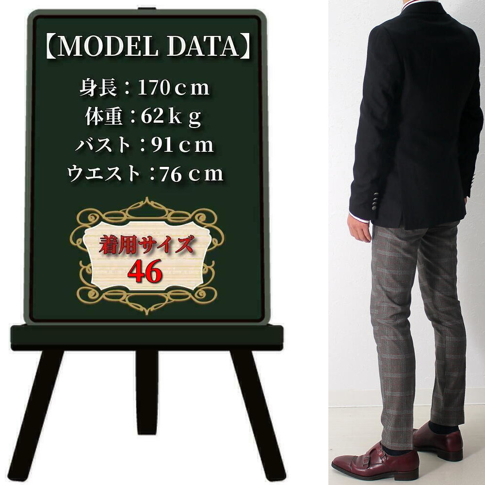 楽天市場】テーラードジャケット ダブル ブレザー 黒 メンズ タイト