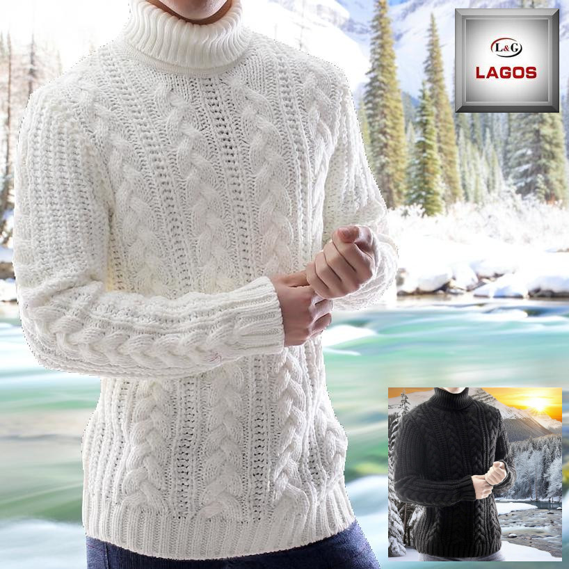 楽天市場】タートルネックセーター ニット ハイネック ケーブル編み