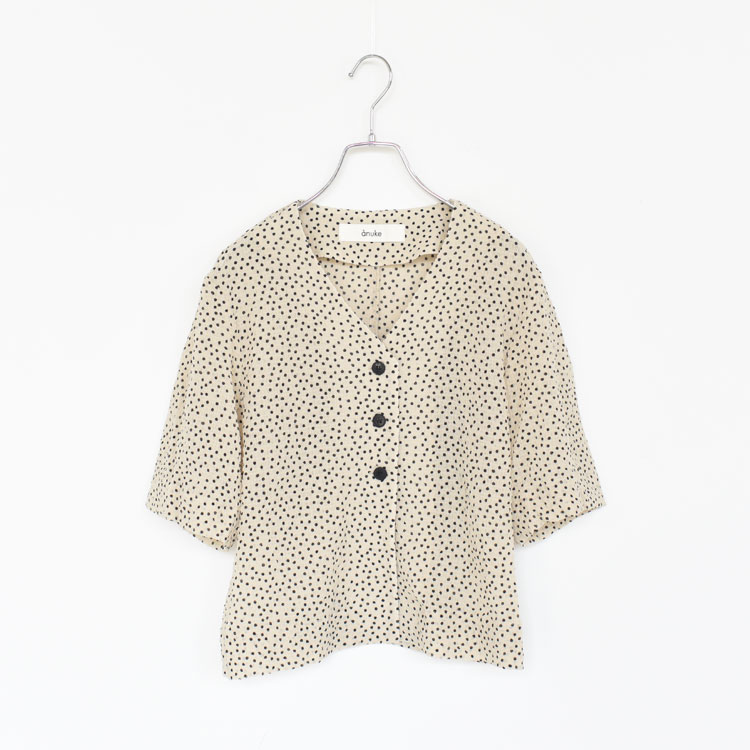 楽天市場】【SALE 30％OFF】anuke（アンヌーク）/Vneck Dot Blouse V