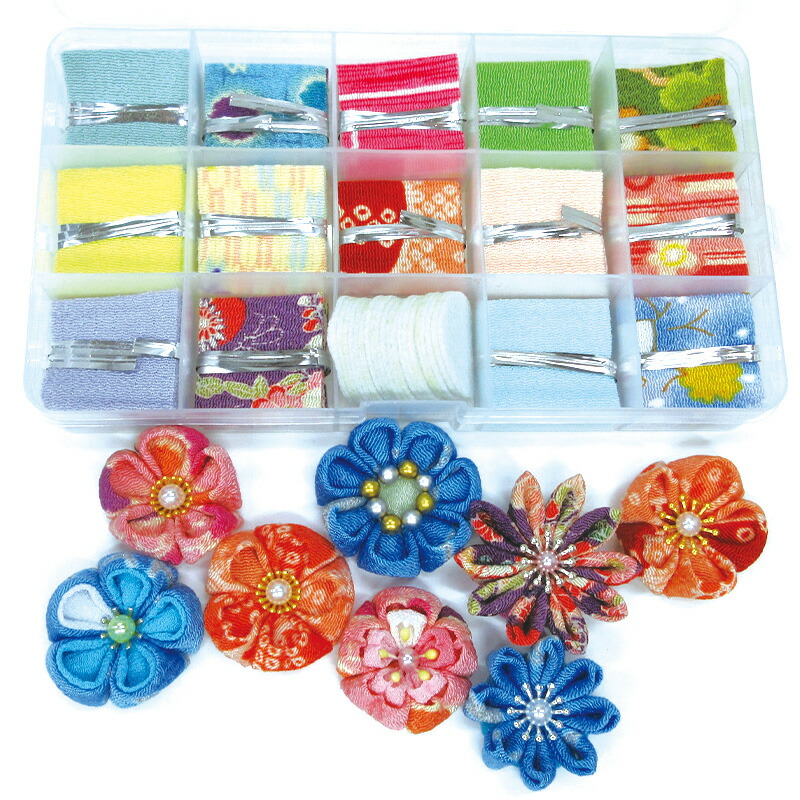 楽天市場】色柄えらべる！ つまみ細工キット 作り方説明書つき【ケース