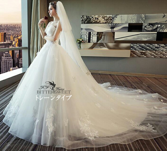 楽天市場】ウェディングドレス ビスチェ ウエディングドレス 床付き