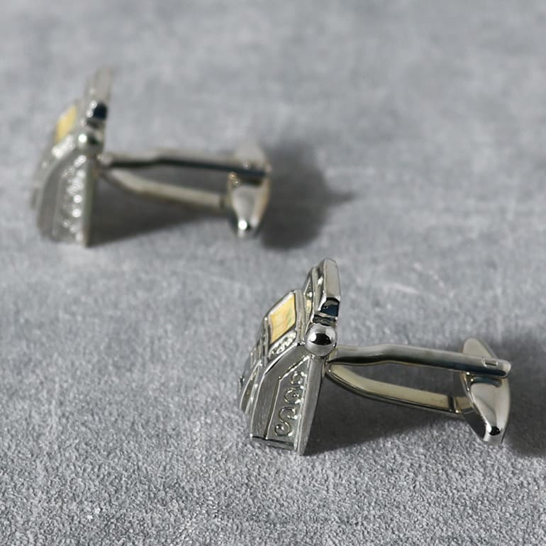 楽天市場】カフスボタン スロットマシン シルバー カフリンクス メンズ