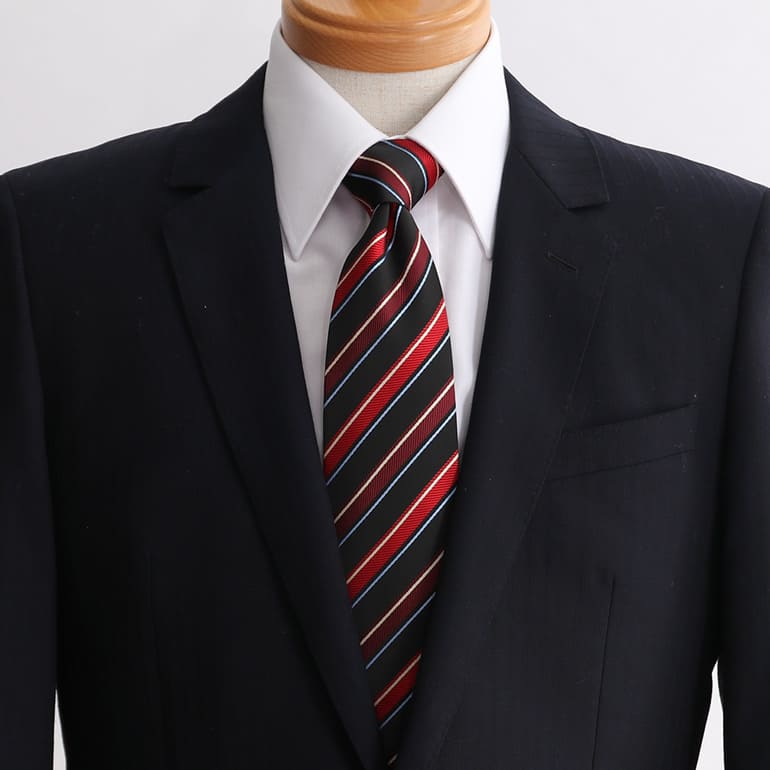 楽天市場】洗えるネクタイ ストライプ レッド 赤 ブラック 黒 ブルー