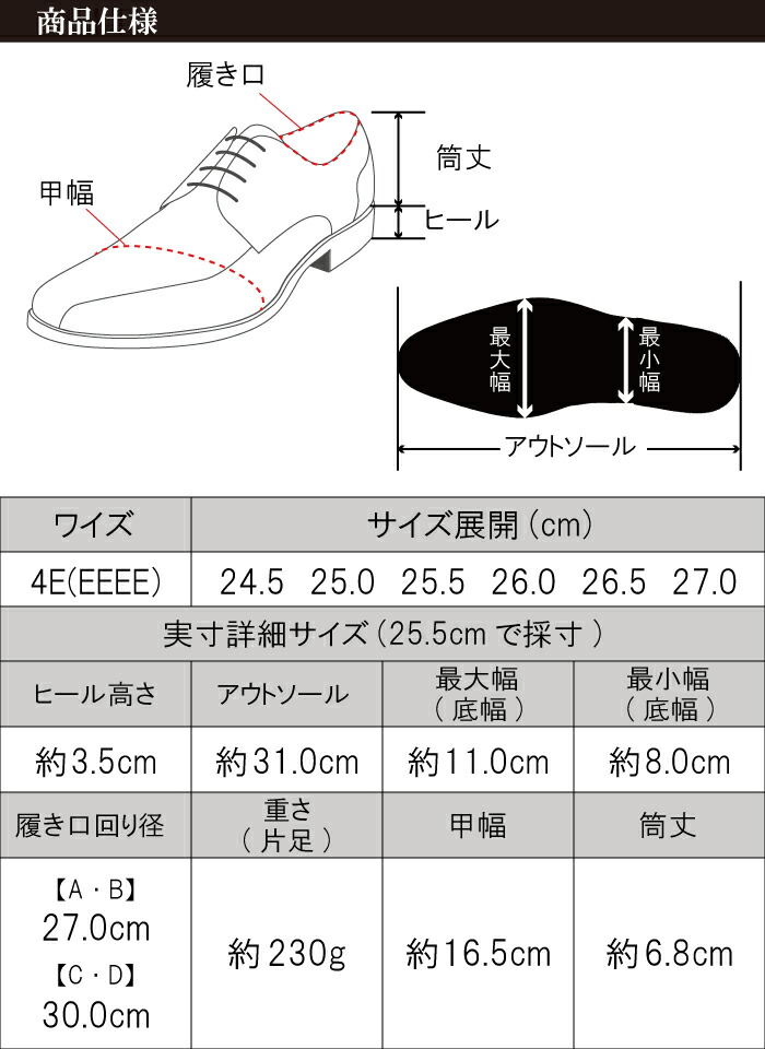 楽天市場】【最短翌日お届け】 ビジネスシューズ メンズ 歩きやすい 4E