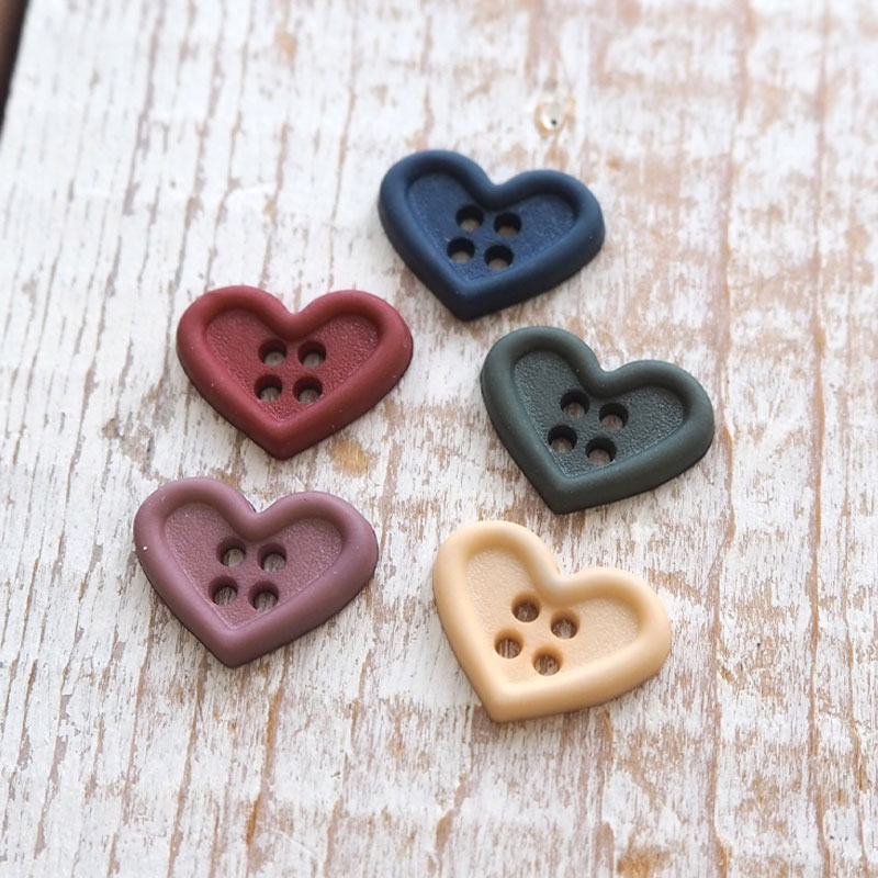 楽天市場】【5個入】Dress It Up ボタン ハート カラー ミックス