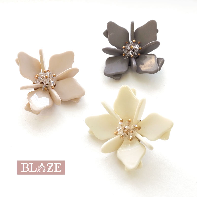 楽天市場】フラワーパーツ モチーフ アクリル ビーズ付き 立体