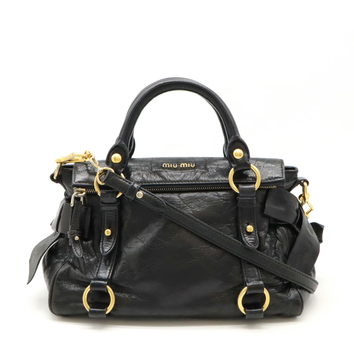 楽天市場】Miu Miu ミュウ ミュウ ミュウミュウ リボン ハンドバッグ