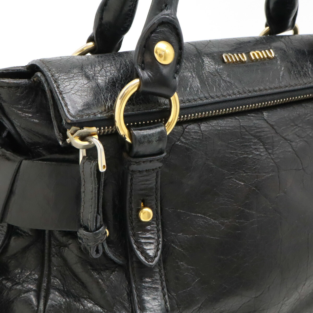 楽天市場】Miu Miu ミュウ ミュウ ミュウミュウ リボン ハンドバッグ