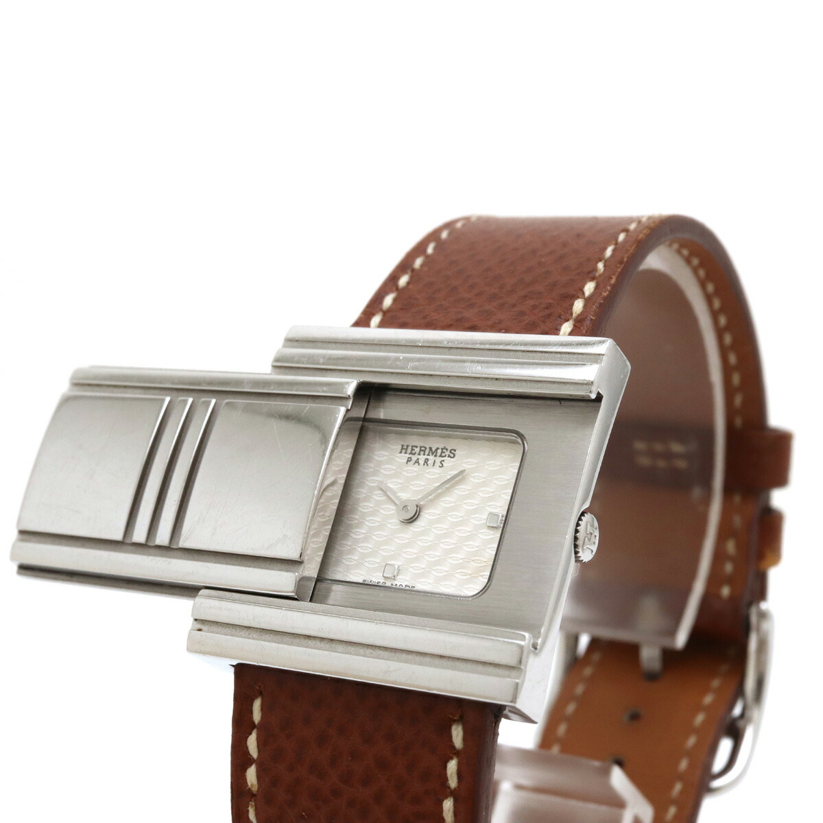 楽天市場】【ウォッチ】HERMES エルメス グリザード シルバー文字盤 SS