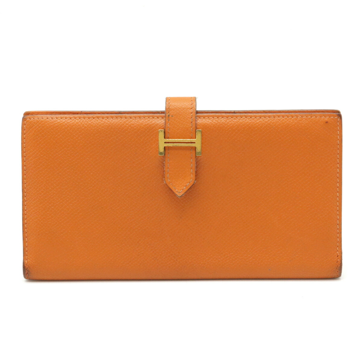 国内正規品 エルメス財布 ベアンクラシック オレンジ バーキン 箱付 超