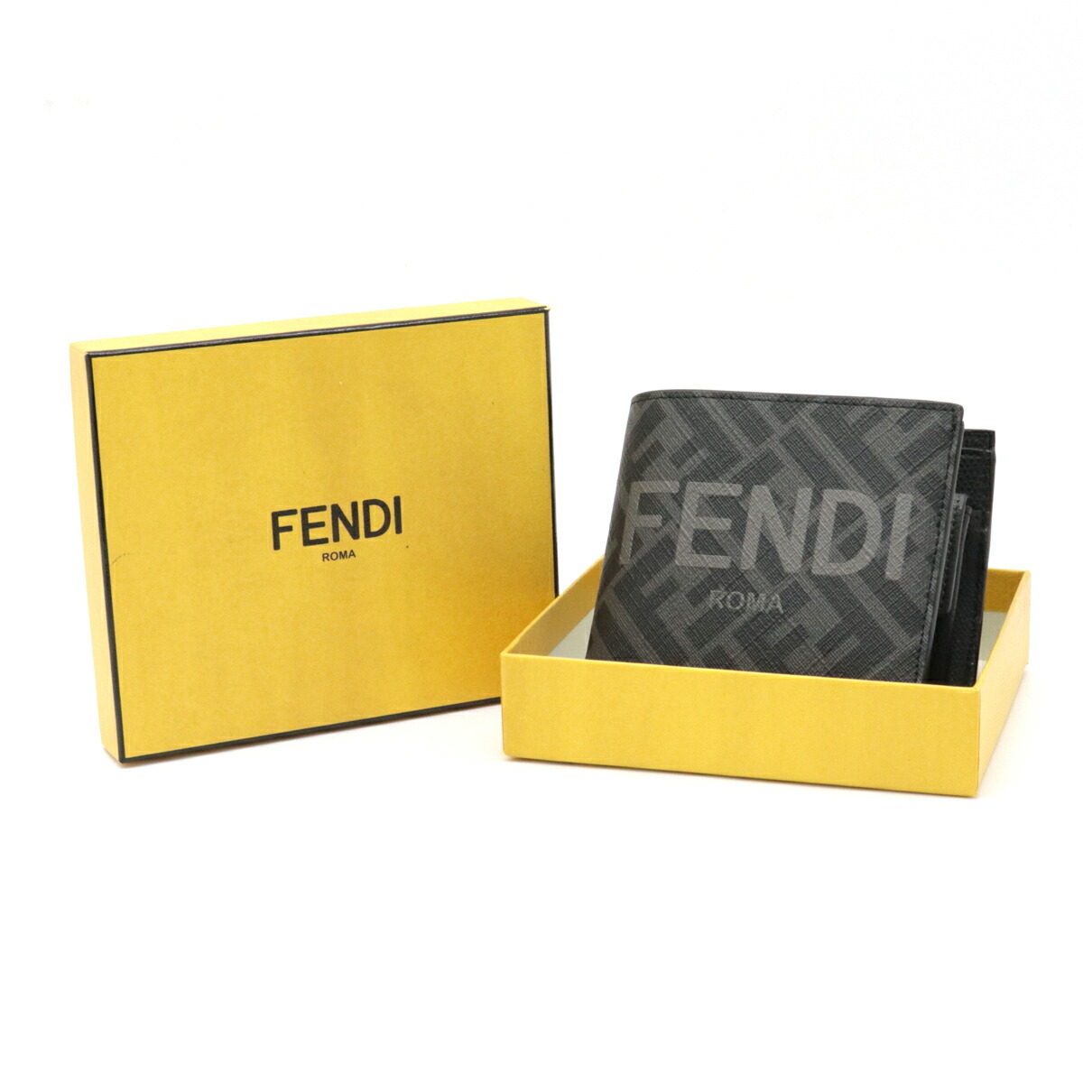 楽天市場】【財布】FENDI フェンディ ズッカ柄 FFロゴ 2つ折財布 二