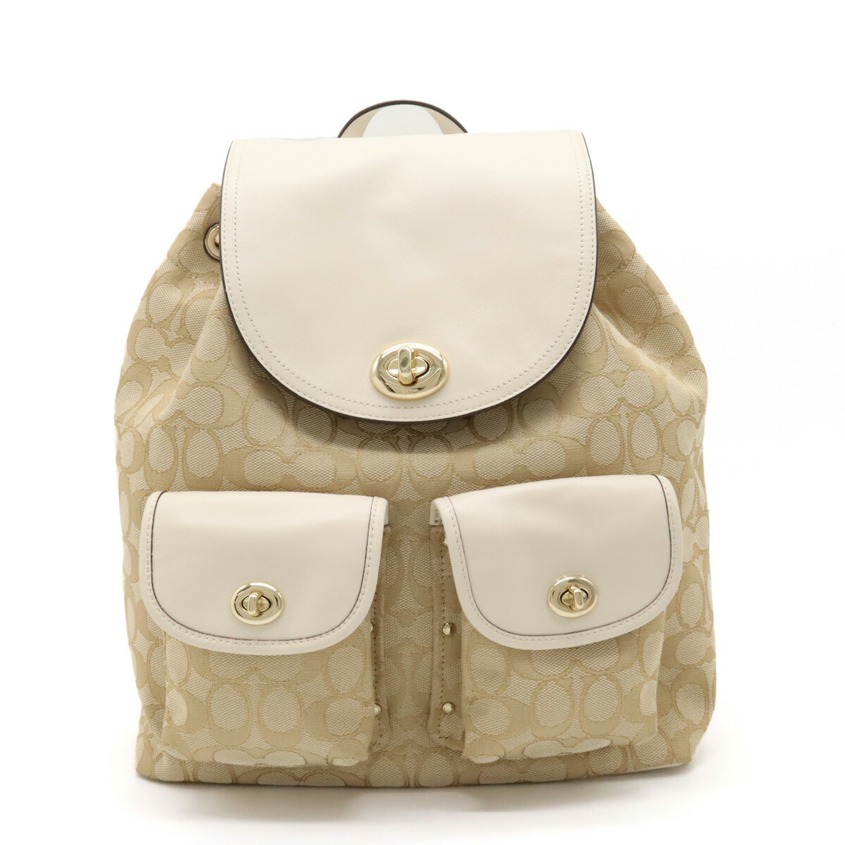 楽天市場】【バッグ】COACH コーチ シグネチャー ターンロック バック