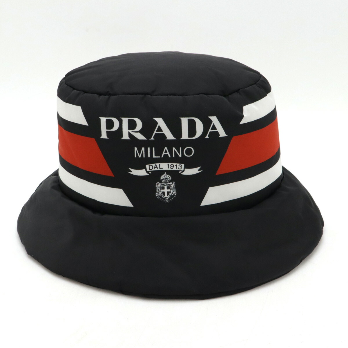 楽天市場】PRADA プラダ Re Nylon ロゴプリント ボリューム バケット