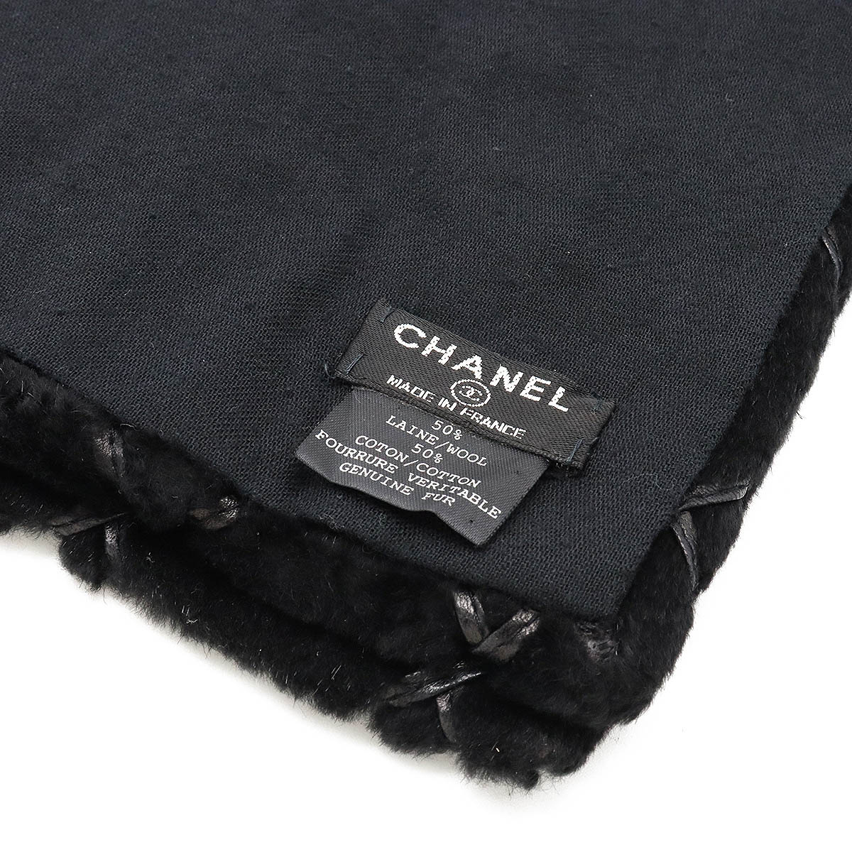 楽天市場】CHANEL シャネル マトラッセ ファー マフラー ウール50