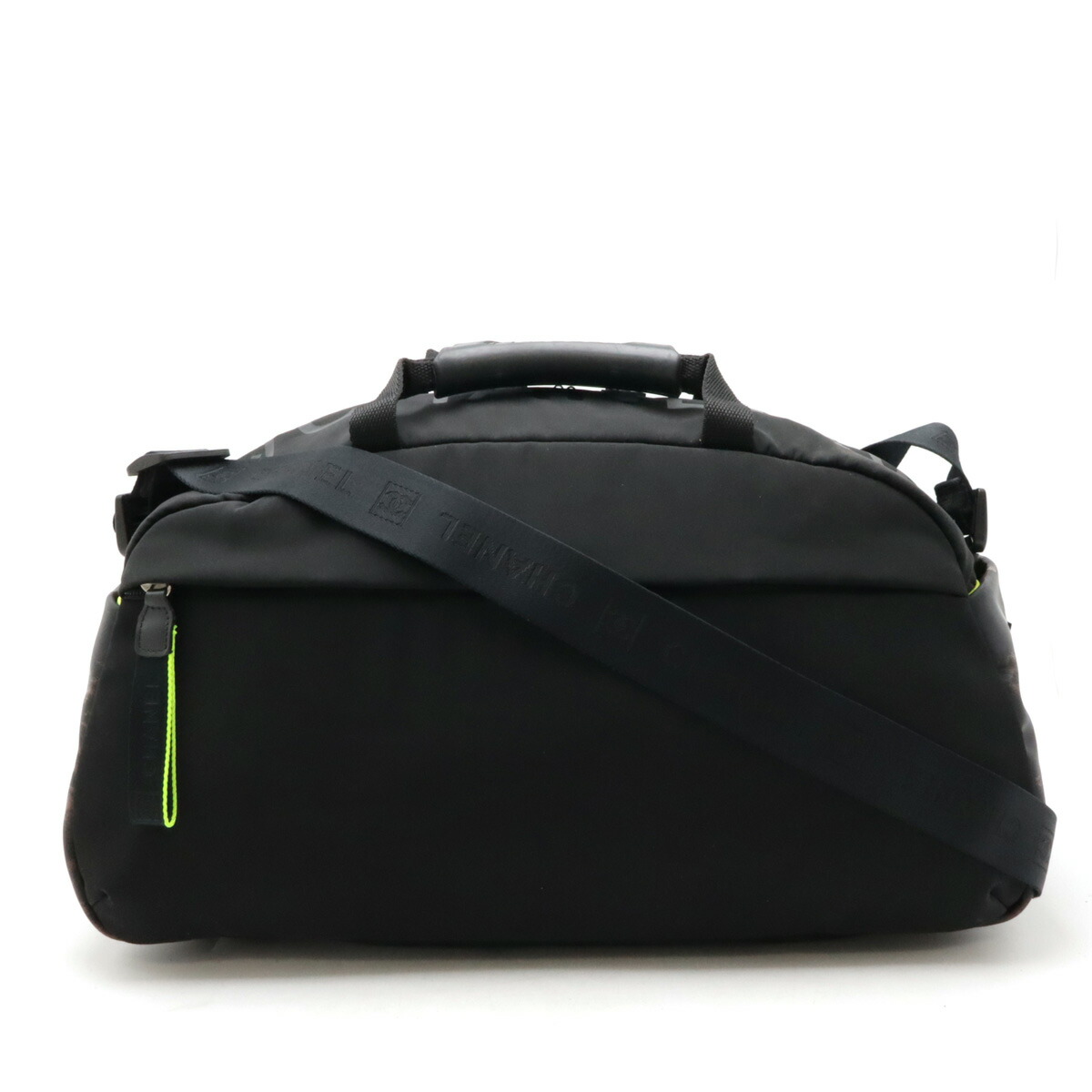 シャネルスポーツラインココマーク黒ブラックボストンバッグCHANEL