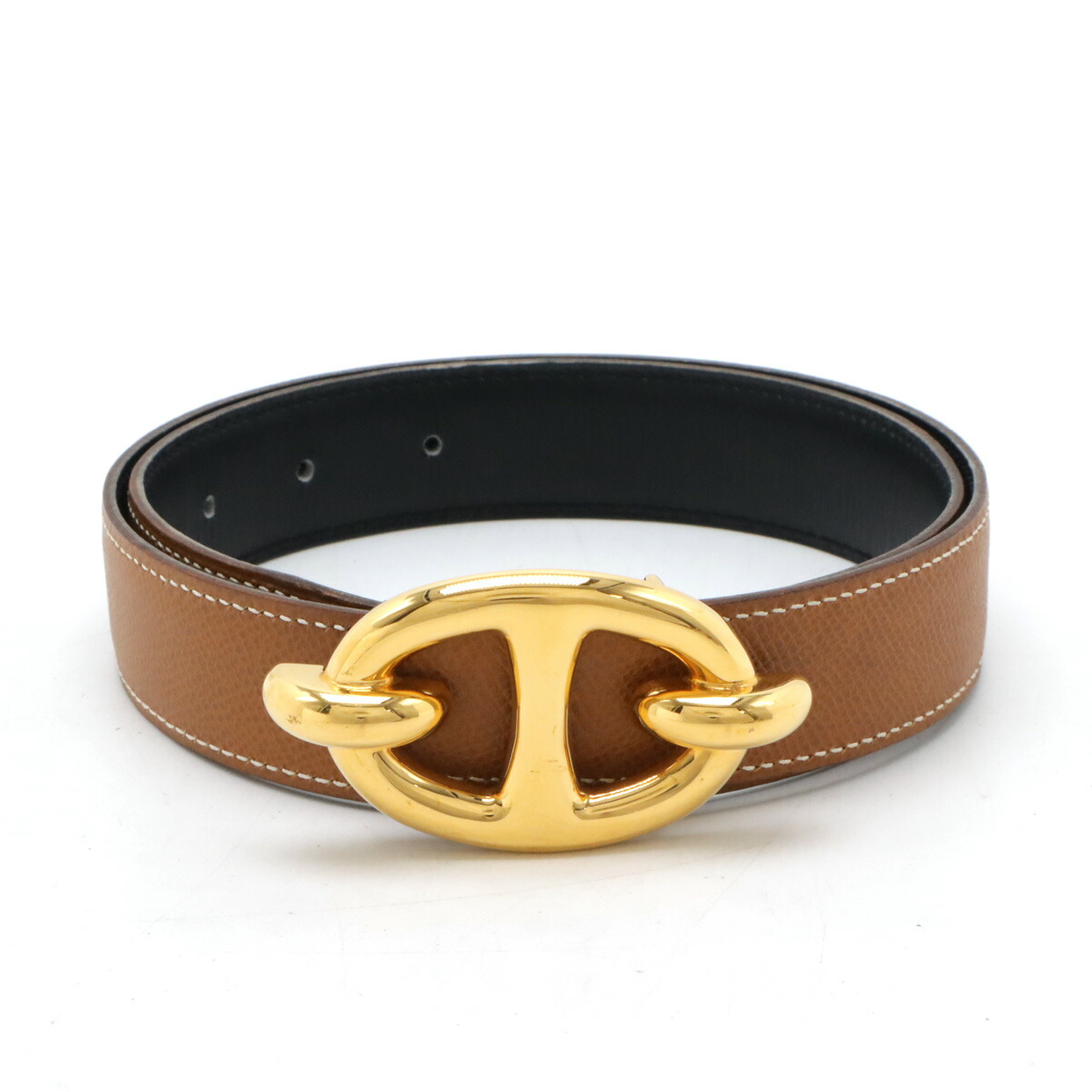 楽天市場】HERMES エルメス シェーヌダンクル リバーシブル ベルト