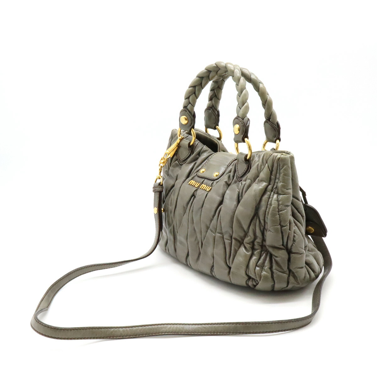 楽天市場】Miu Miu ミュウ ミュウ ミュウミュウ マテラッセ ギャザー