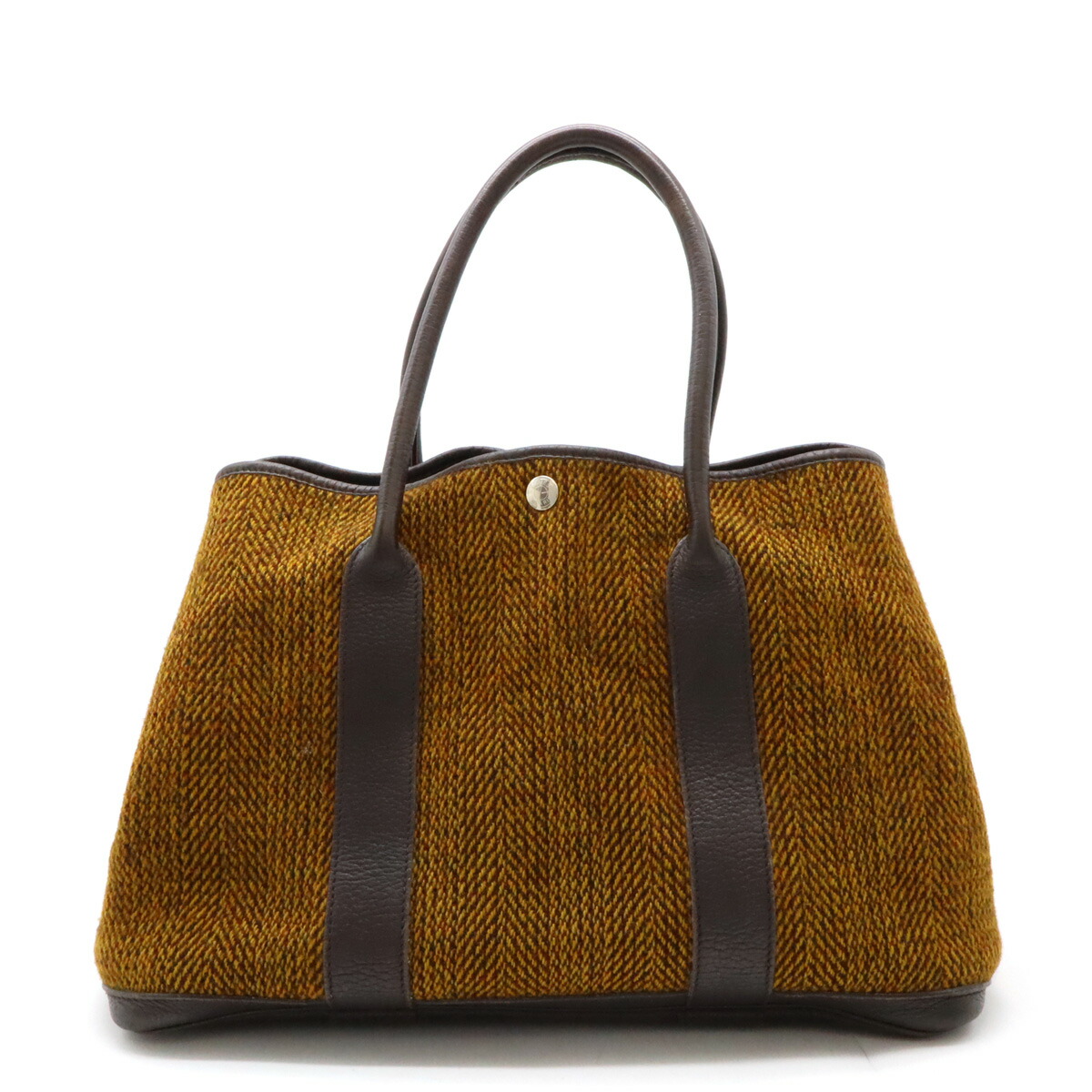 楽天市場】HERMES エルメス ガーデンパーティPM ツイード トートバッグ