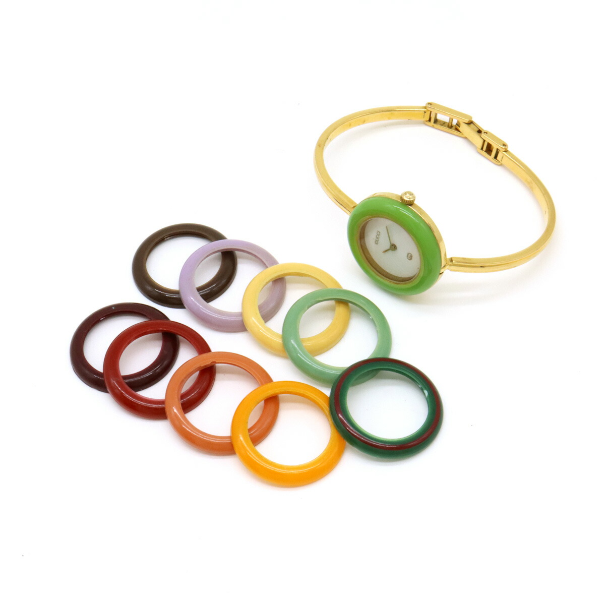 楽天市場】GUCCI グッチ チェンジベゼル ホワイト文字盤 GP レディース