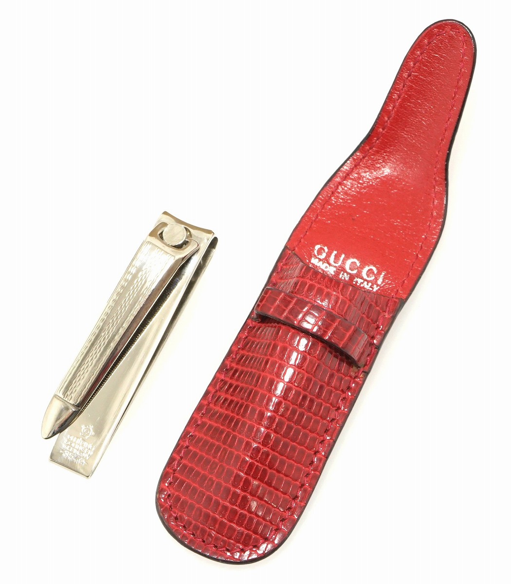 楽天市場】GUCCI グッチ 爪切り つめきり ツメキリ リザードレザー